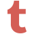 The Tumblr logo in red.